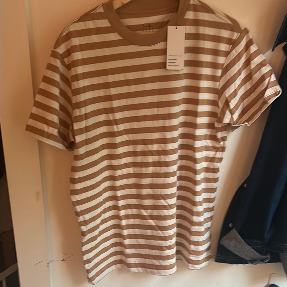 Tan and White Men's Shirt Target original use